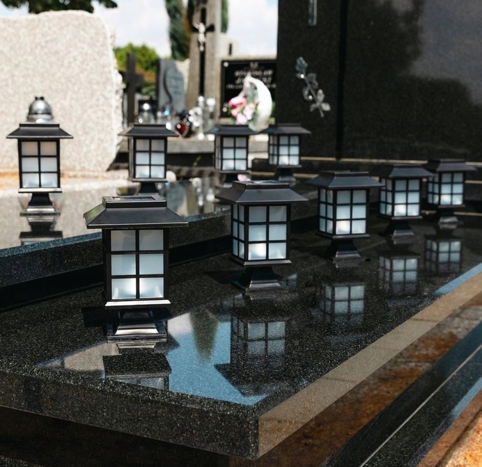 Znicz lampion solarny na cmentarz pomnik nagrobek Kod producenta 32169